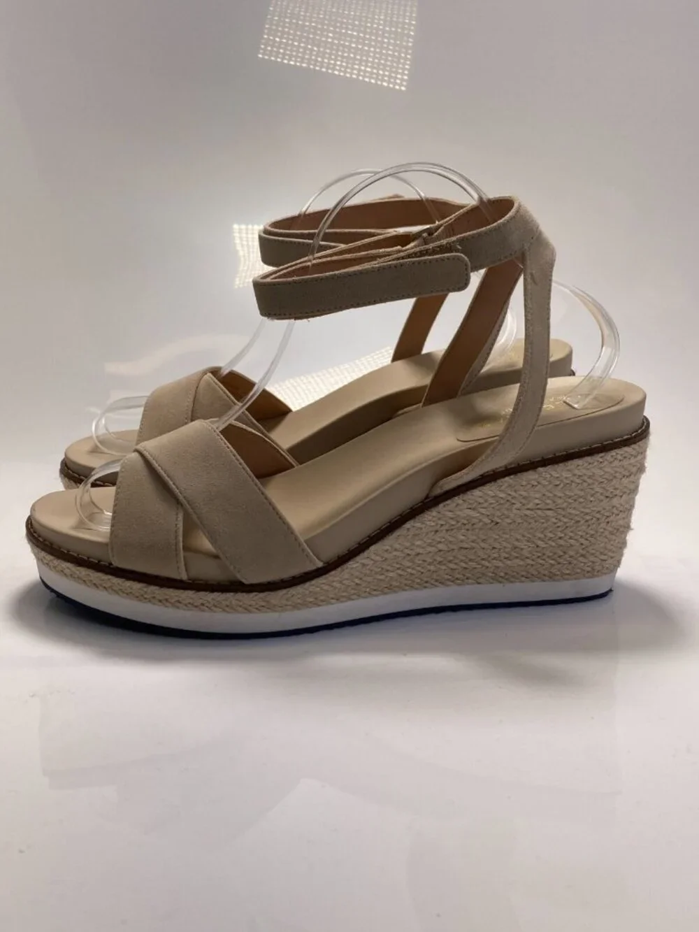 Cole Haan Women's CloudFeel Espadrille Sesame Wedge Sandals Sz 11